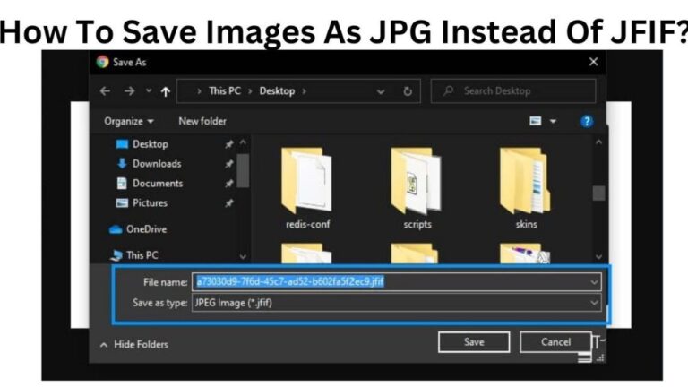 How To Save Images As JPG Instead Of JFIF?